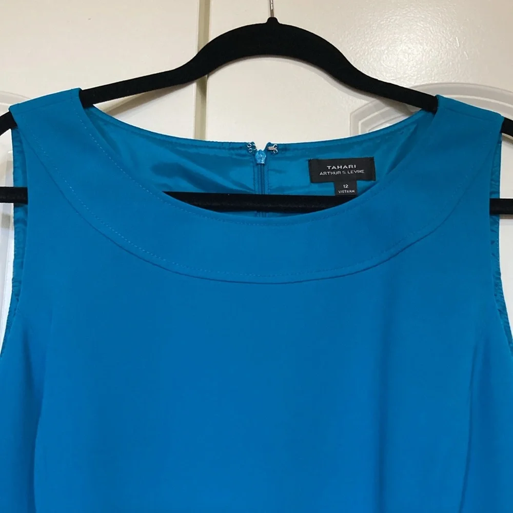 Tahari Arthur S Levine blue/teal dress ⬇️ Price Drop⬇️ - Picture 6 of 9